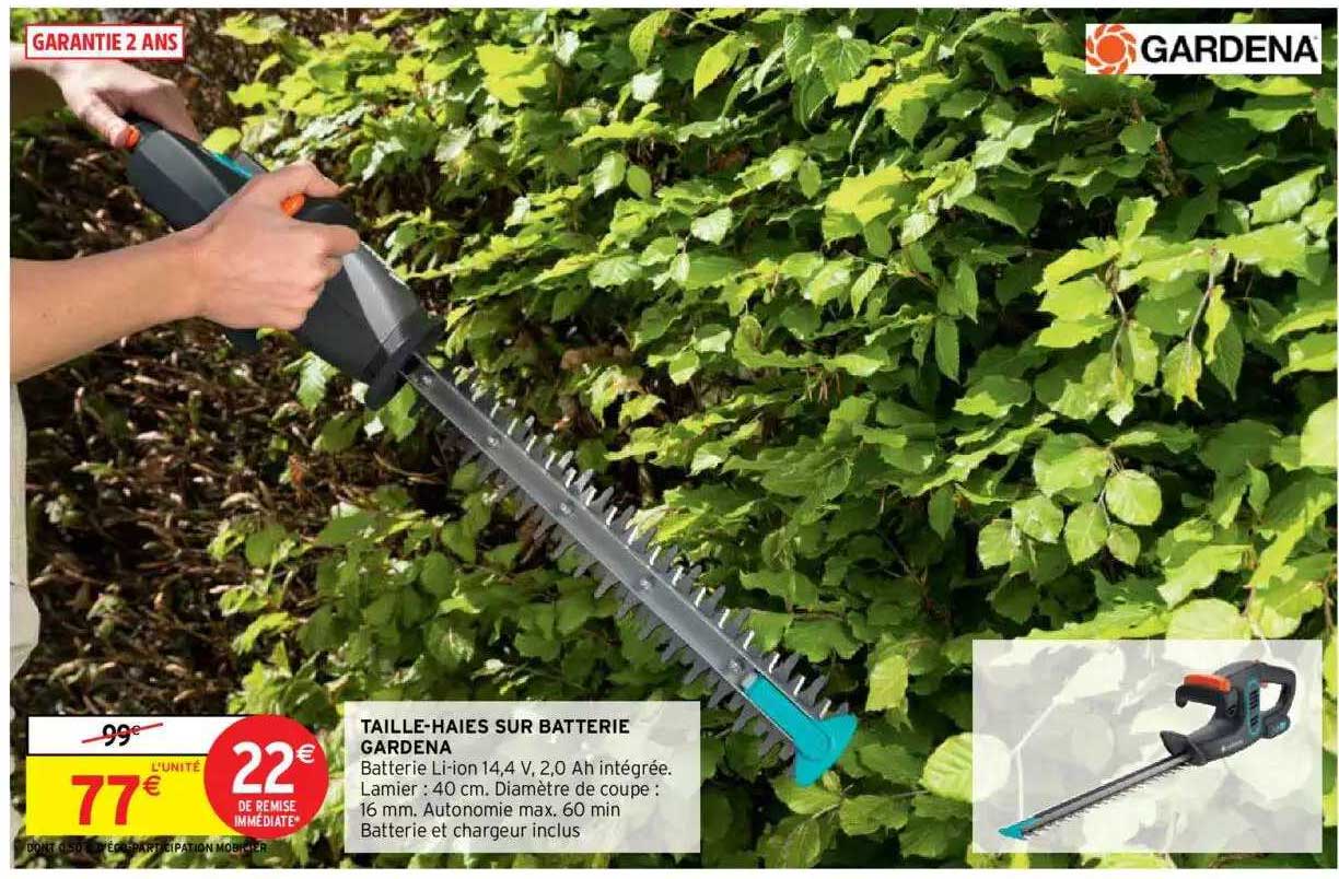 taille-haies sur batterie gardena
