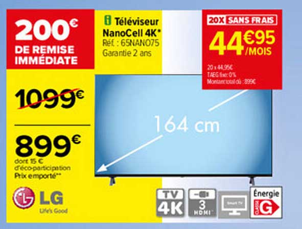 Téléviseur Nanocell 4k Lg