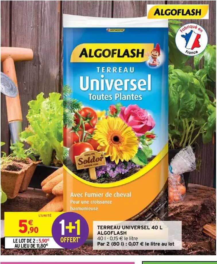 terreau unversel 40 l algoflash