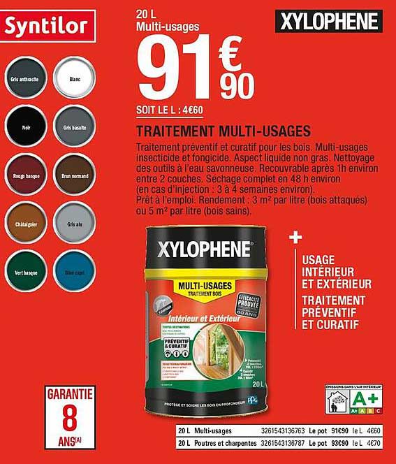 Traitement Multi-usages Xylophene Syntilor