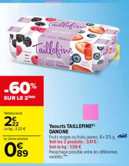 yaourts taillefine danone