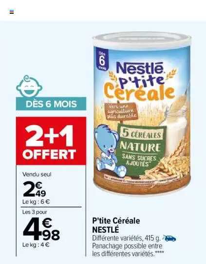 p'tite céréale nestlé