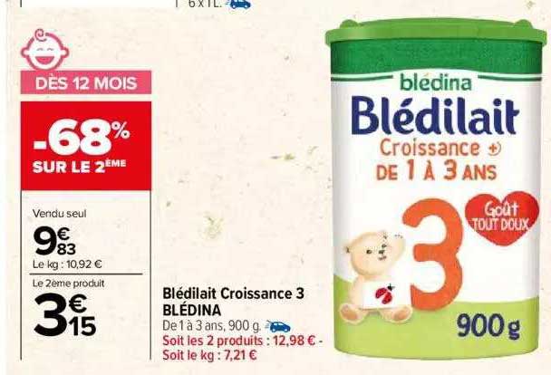 Blédilait Croissance 3 Blédina
