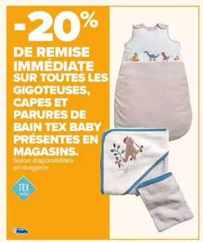 Gigoteuses, Capes Et Parures De Bain Tex Baby Présentes En Magasins