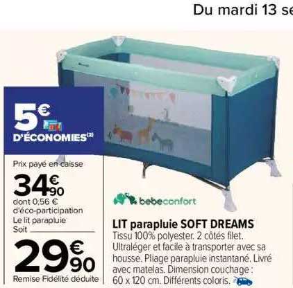 lit parapluie soft dreams bebe confort