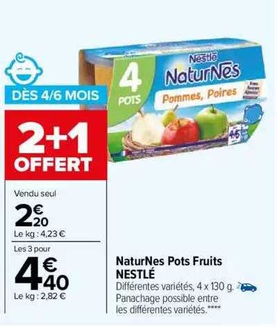 naturnes pots fruits nestlé