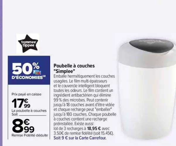 poubelle à couches "simplee"