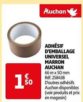 adhésif d'emballage universel marron auchan