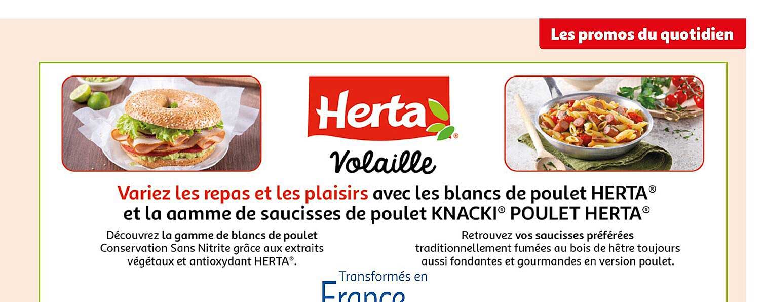 Blancs De Poulet Herta Et La Gamme De Saucisses De Poulet Knacki Poulet Herta