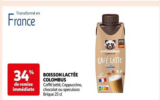 boisson lactée colombus