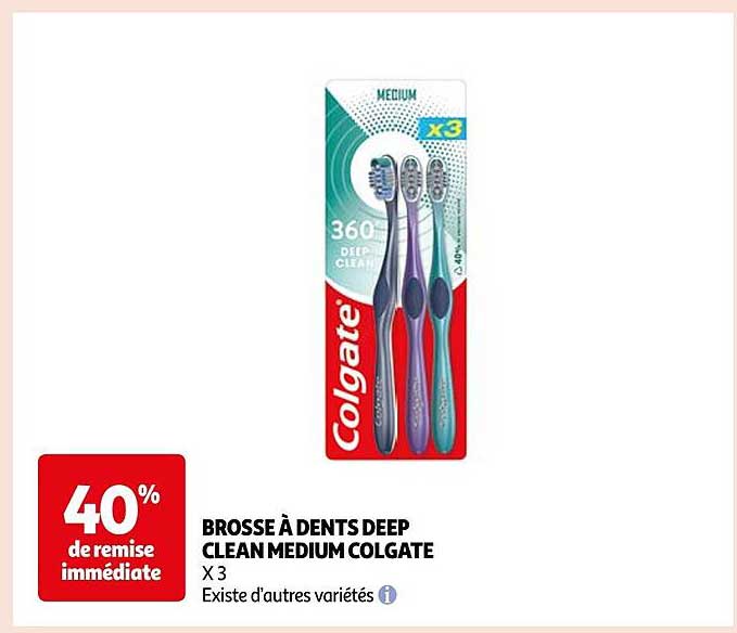 brosse à dents deep clean medium colgate