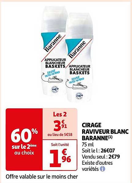 cirage raviveur blanc baranne