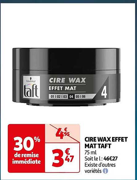 cire wax effet mat taft