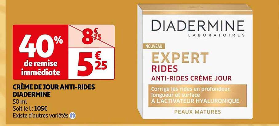 crème de jour anti-rides diadermine