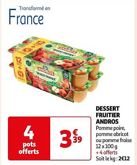 Dessert Fruitier Andros