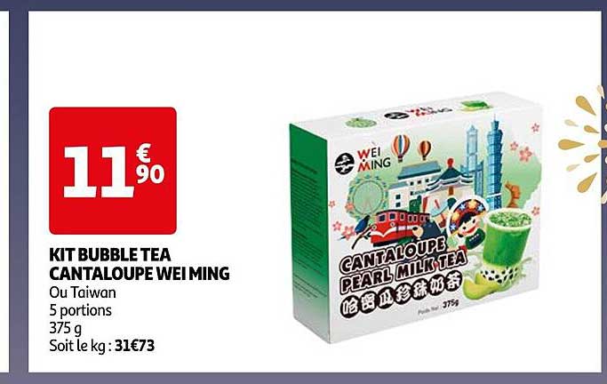 kit bubble tea cantaloupe wei ming