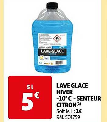 Lave Glace Hiver -10° C - Senteur Citron