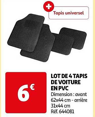 Lot De 4 Tapis De Voiture En Pvc