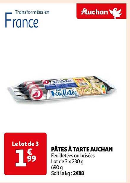 Pâtes à Tarte Auchan