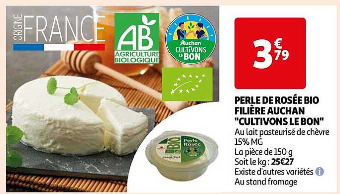 perle de rosée bio filière auchan "cultivons le bon"