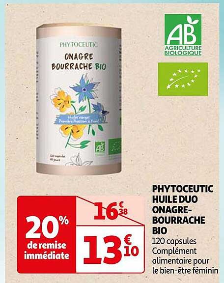 Phytoceutic Huile Duo Onagre-bourrache Bio