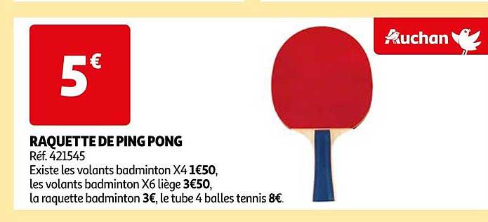 raquette de ping pong auchan