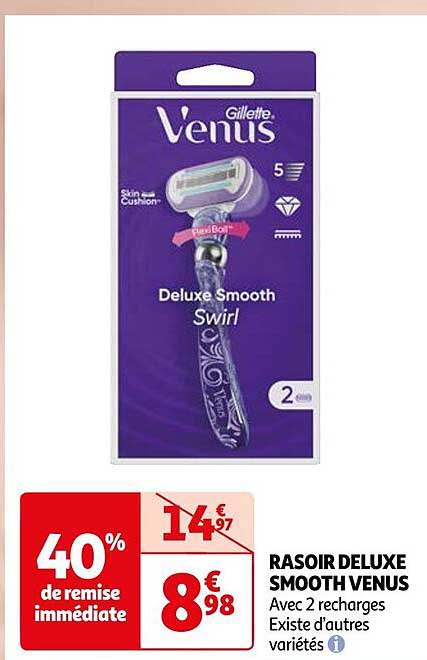 rasoir deluxe smooth venus