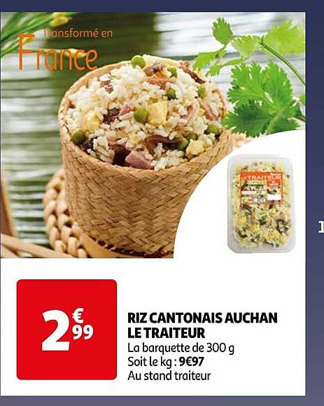 riz cantonais auchan le traiteur