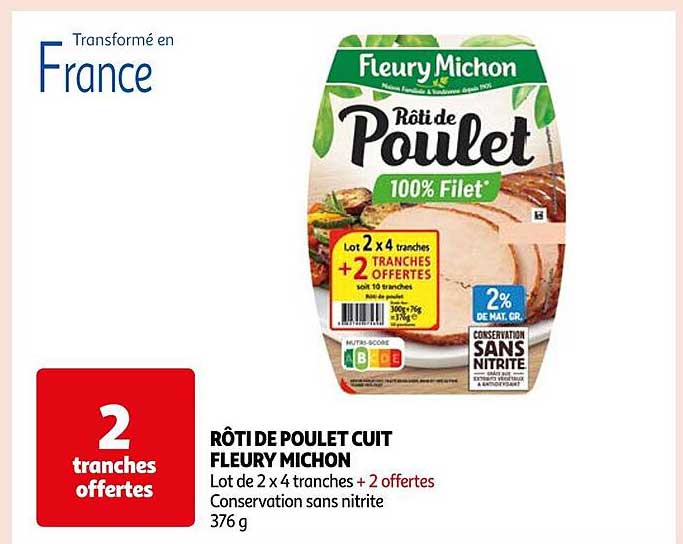 rôti de poulet cuit fleury michon