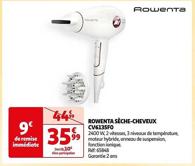 rowenta sèche-cheveux cv6135fo