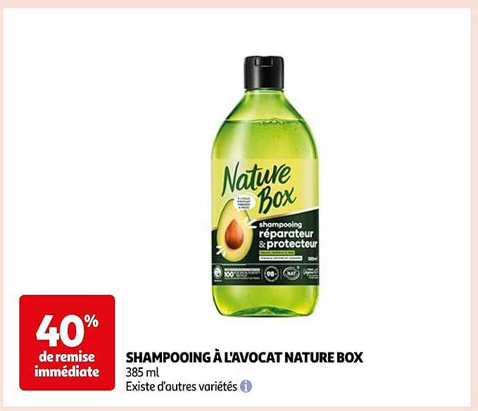 shampooing à l'avocat nature box