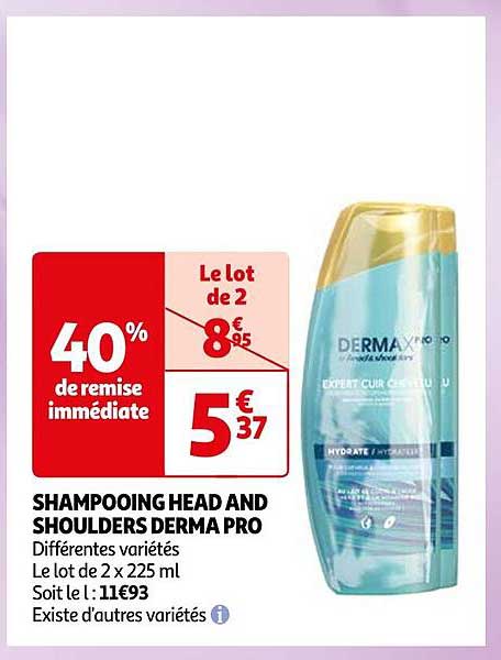 shampooing head and shoulders derma pro