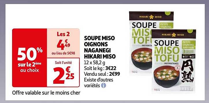 Soupe Miso Oignon Naganegi Hikari Miso