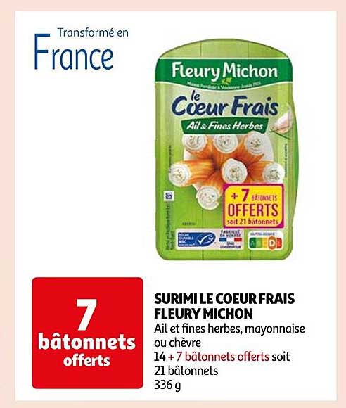 surimi le coeur frais fleury michon