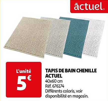 Tapis De Bain Chenille Actuel