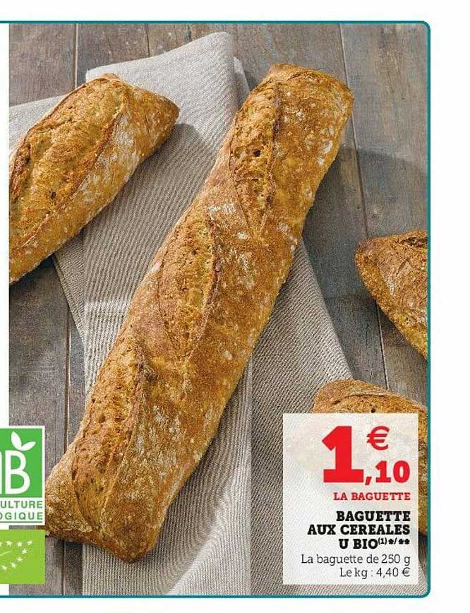 Baguette Aux Céréales U Bio