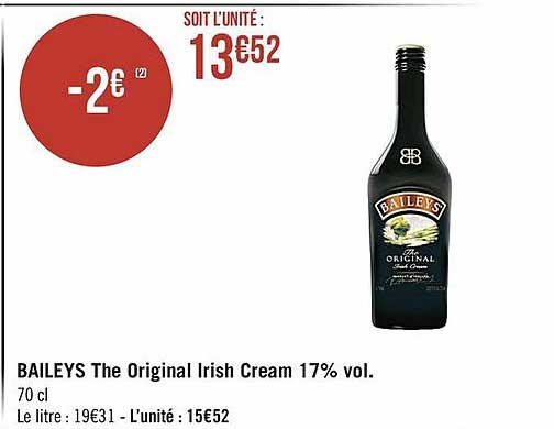 baileys the original irish cream 17% vol.