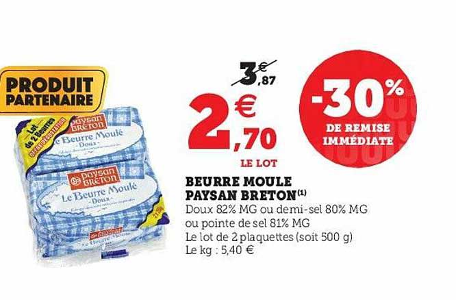 beurre moulé paysan breton