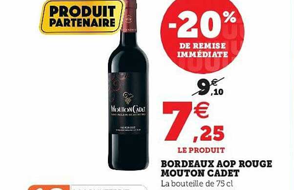 bordeaux aop rouge mouton cadet