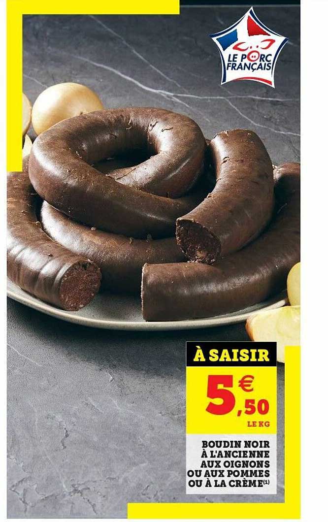 Boudin Noir à L'ancienne Aux Oignons Ou Aux Pommes Ou à La Crème