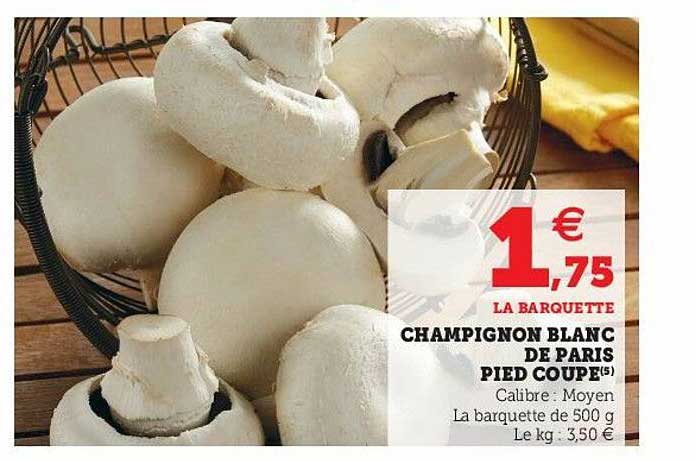 Champignon Blanc De Paris Pied Coupé