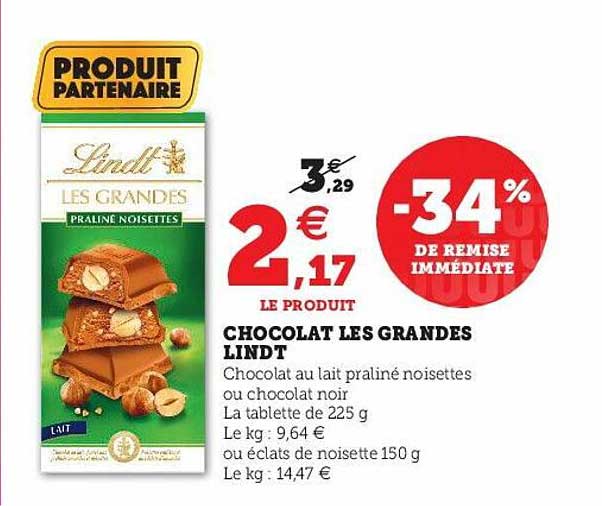 chocolat les grandes lindt