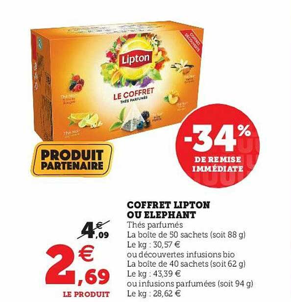Coffret Lipton Ou éléphant