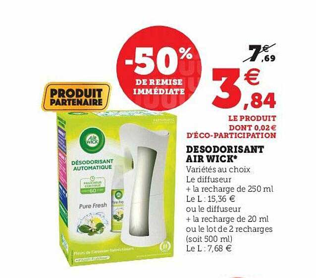 désodorisant air wick