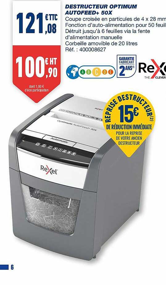 Destructeur Optimum Autofeed+ 50x