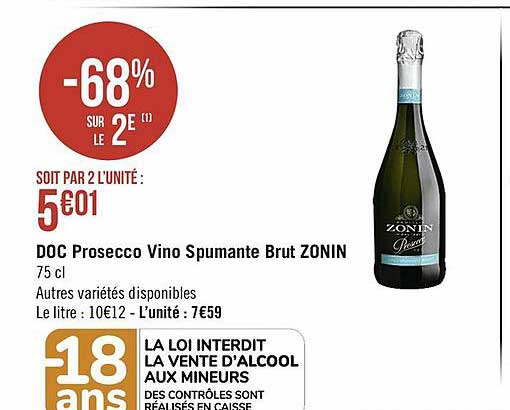 doc prosecco vino spumante brut zonin