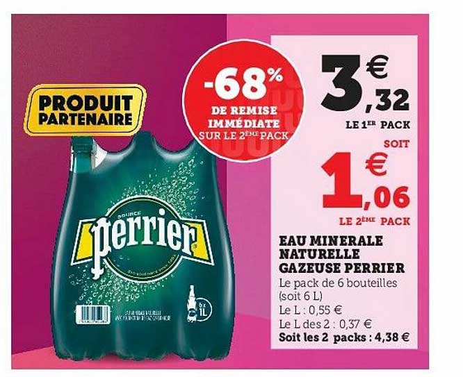 Eau Minérale Naturelle Gazeuse Perrier