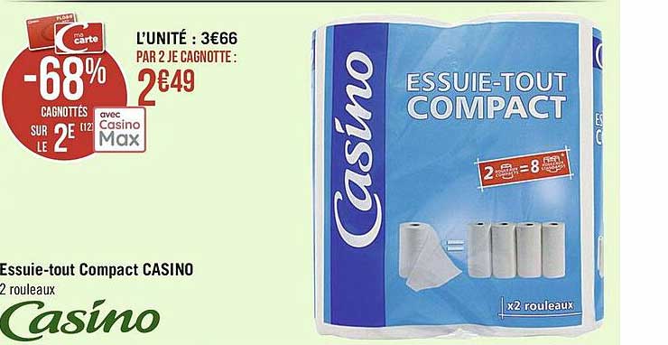 essuie-tout compact casino