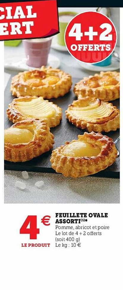 feuilleté ovale assorti