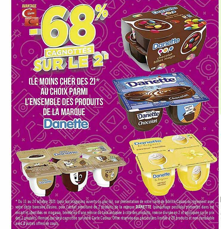 l'ensemble des produits de la marque danette